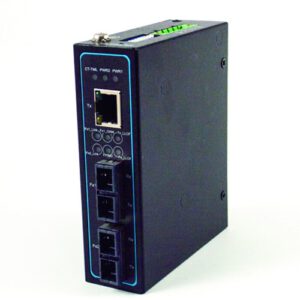 EF24-1G-2Fs-SC-10 : Industrial Gigabit Ethernet to Fiber Smart Media Converter, 2 Ports