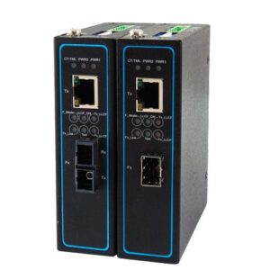 EF24-1G-1Fm-SC-550M : Industrial Gigabit Ethernet to Fiber Smart Media Converter