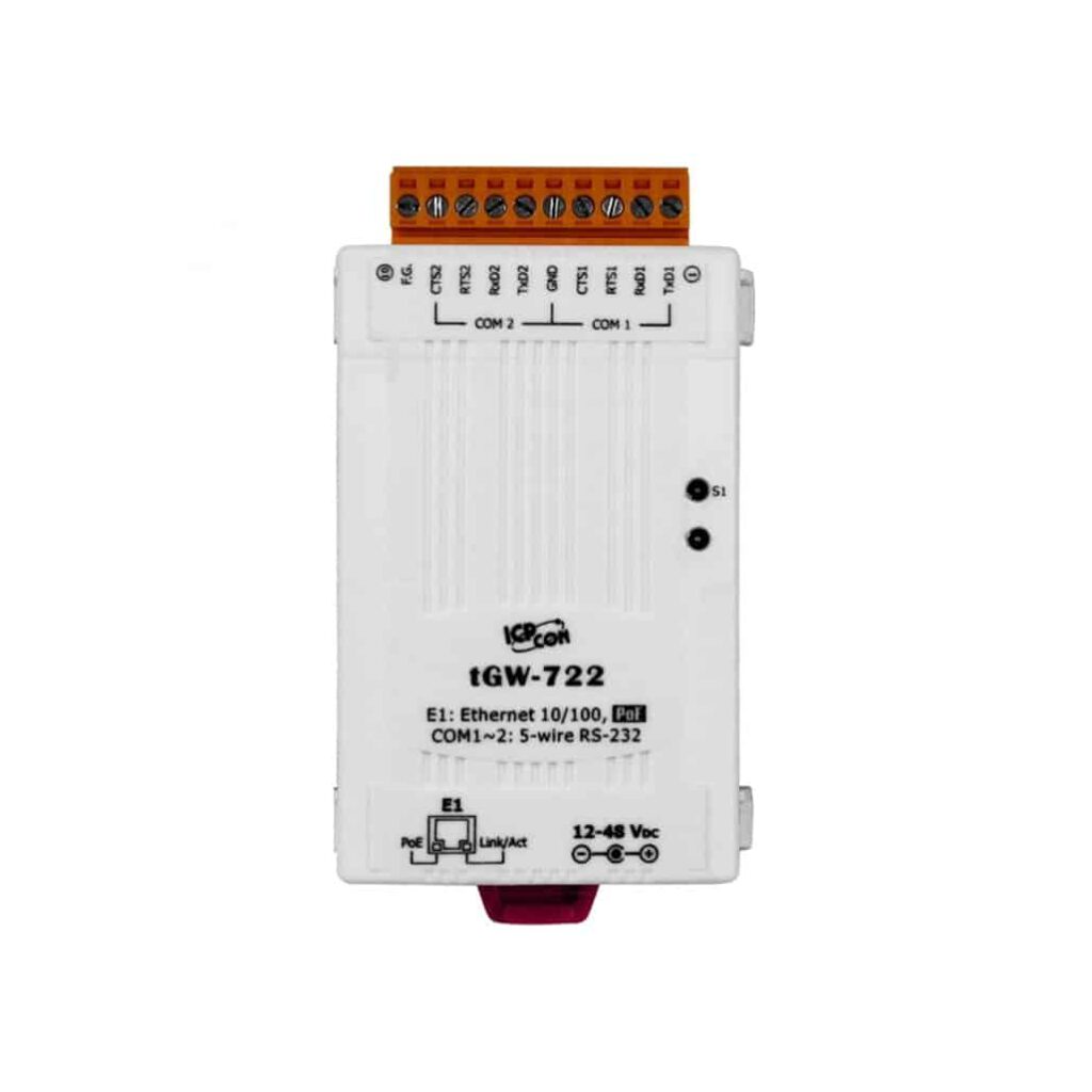 Icp Das Tgw Cr Tiny Gateway Modbus Rtu Tcp Poe Rs Iiot